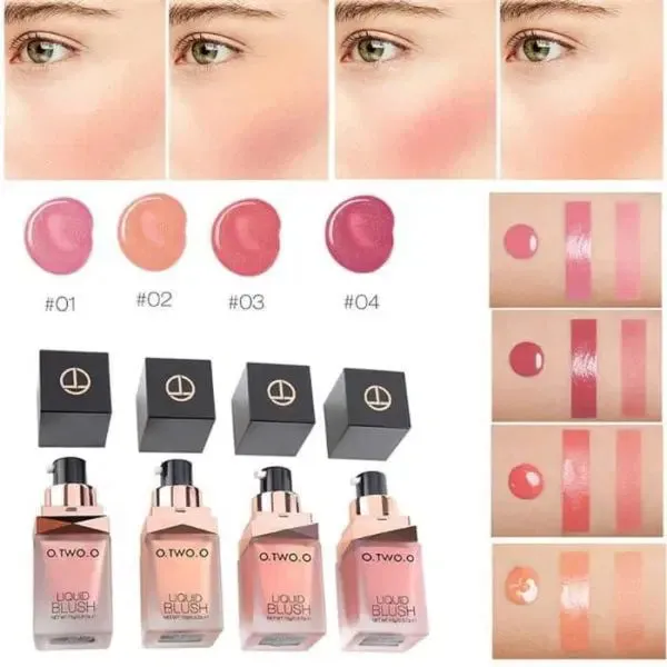 HANVES O.TWO.O LIQUID BLUSHER 6 COLOR FACE MAKEUP SILKY