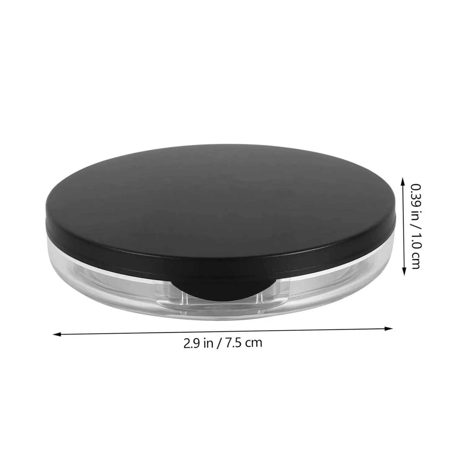 Happyyami Empty Powder Box 2pcs Mini Compact Puff Loose Powder Containers for Travel