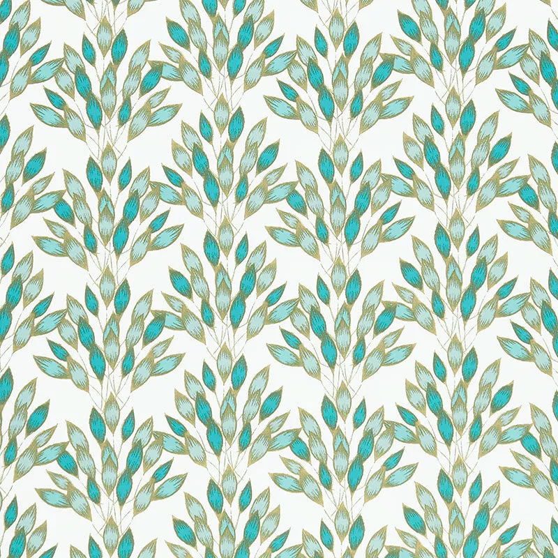 Haven - Brushed Leaves Jade Yardage
