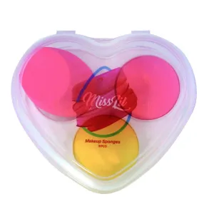 Heart Makeup Sponges - Miss Lil USA 3pcs/Pack of 12