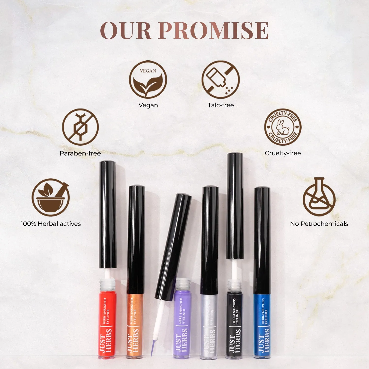 Herb-Enriched Waterproof Eyeliner Organic with Jojoba Oil & Vitamin E -  Eclectic Blue