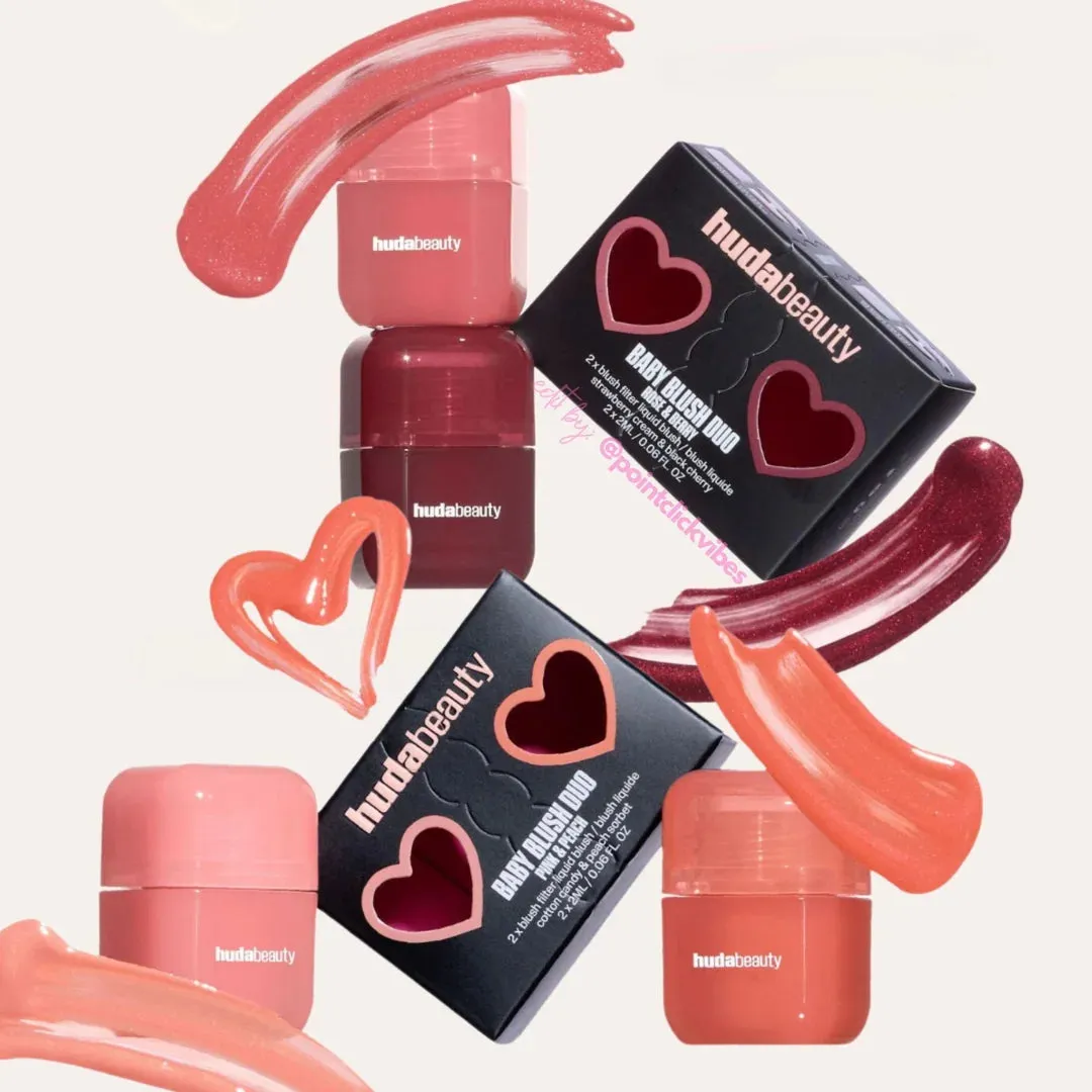 Huda Beauty - mini Blush Duo - Rose And Berry