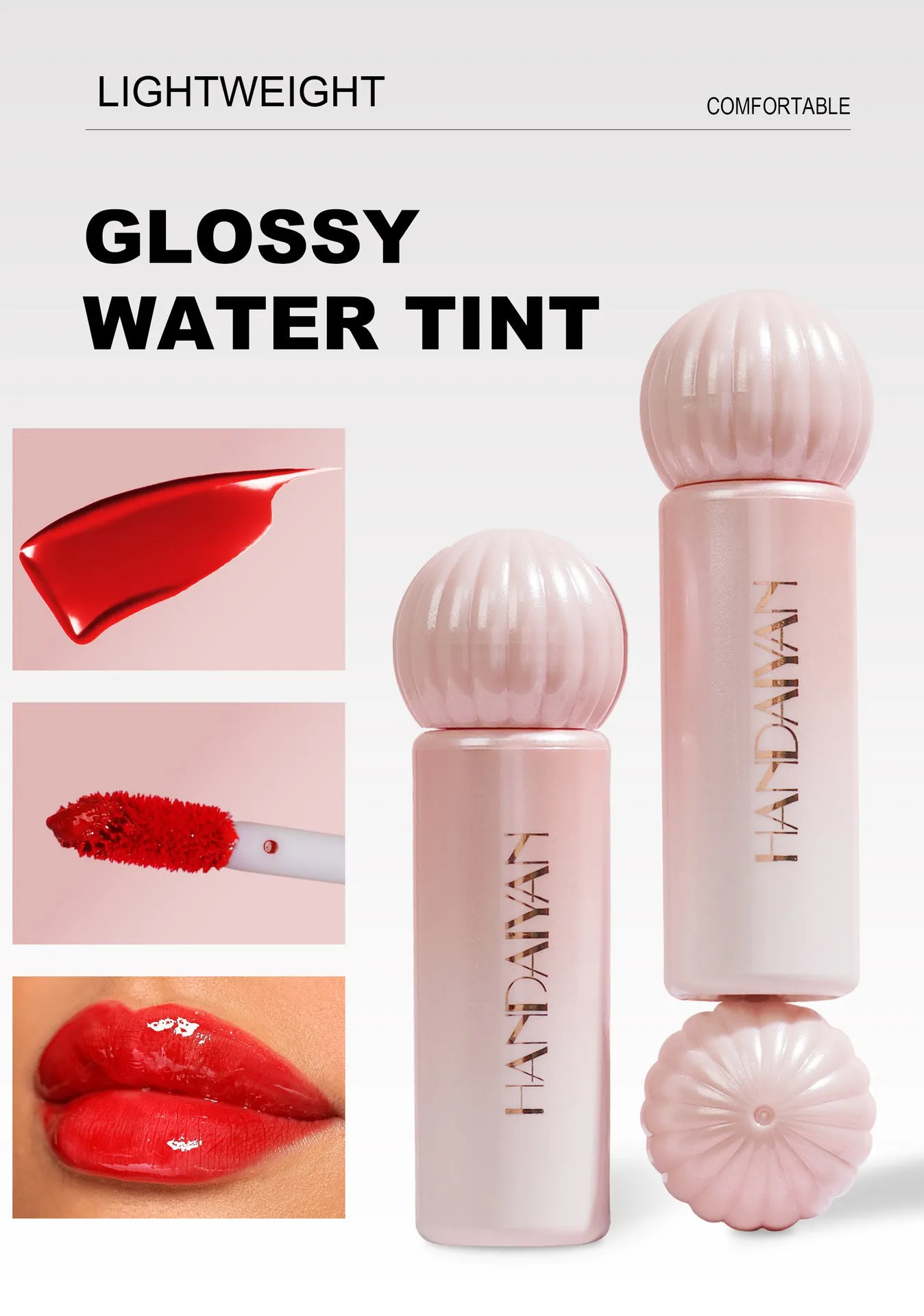 Hydrating Mirror-Finish Lip Stain: Silky Smooth Long-Lasting Lip Gloss