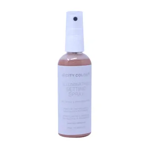 Illuminating setting spray