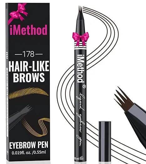 iMethod Eyebrow Pen - Eyebrow Pencil with Micro 4-Fork Tip