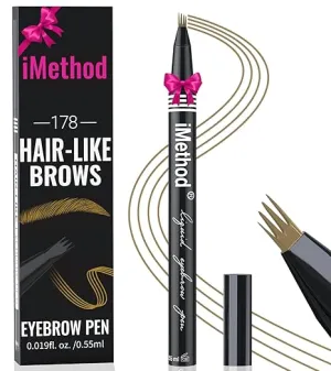 iMethod Eyebrow Pen - Eyebrow Pencil with Micro 4-Fork Tip