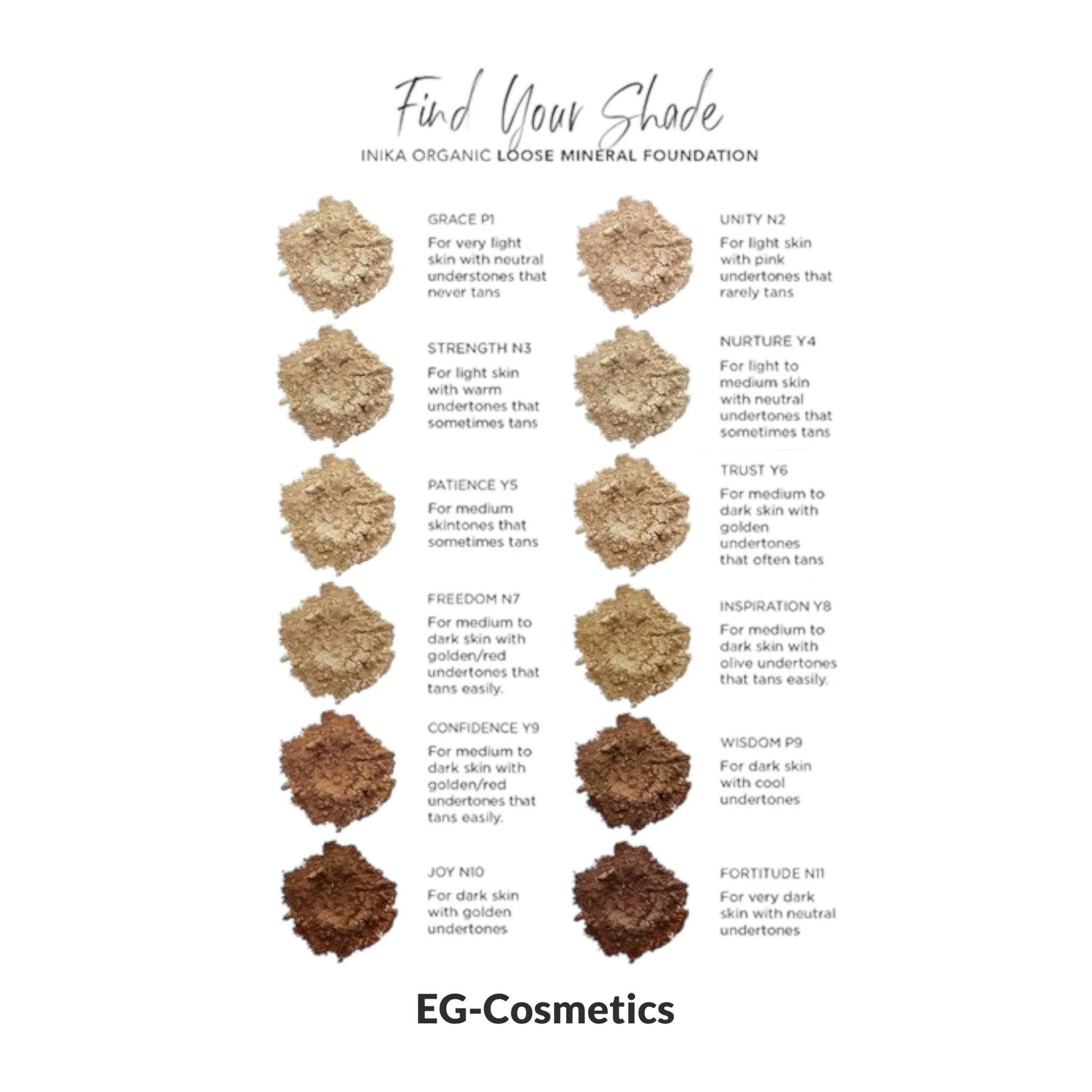 INIKA Certified Loose Mineral Foundation SPF25 8g UNITY