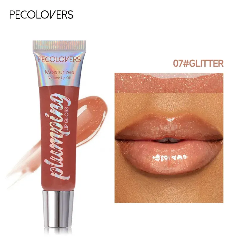 Instant Volumizing Lip Plumper Oil - Collagen Lip Gloss Moisturizer to Repair Lip with Extreme Volume Essence. Lips Enhancer Cosmetics