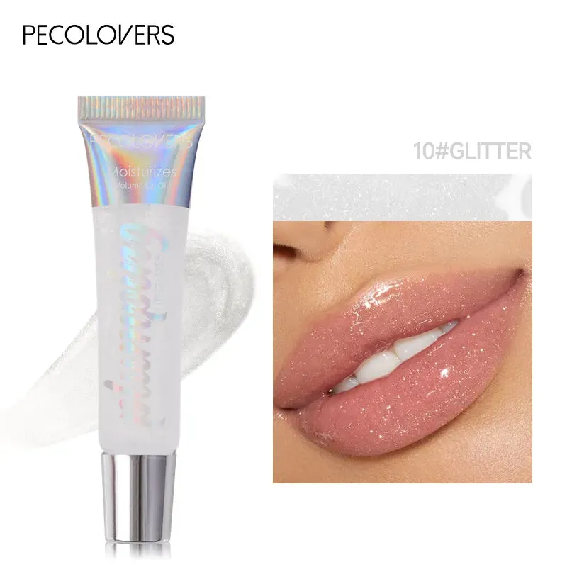 Instant Volumizing Lip Plumper Oil - Collagen Lip Gloss Moisturizer to Repair Lip with Extreme Volume Essence. Lips Enhancer Cosmetics