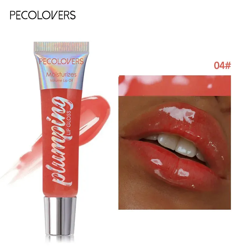 Instant Volumizing Lip Plumper Oil - Collagen Lip Gloss Moisturizer to Repair Lip with Extreme Volume Essence. Lips Enhancer Cosmetics
