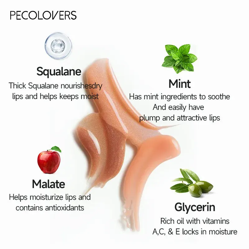 Instant Volumizing Lip Plumper Oil - Collagen Lip Gloss Moisturizer to Repair Lip with Extreme Volume Essence. Lips Enhancer Cosmetics