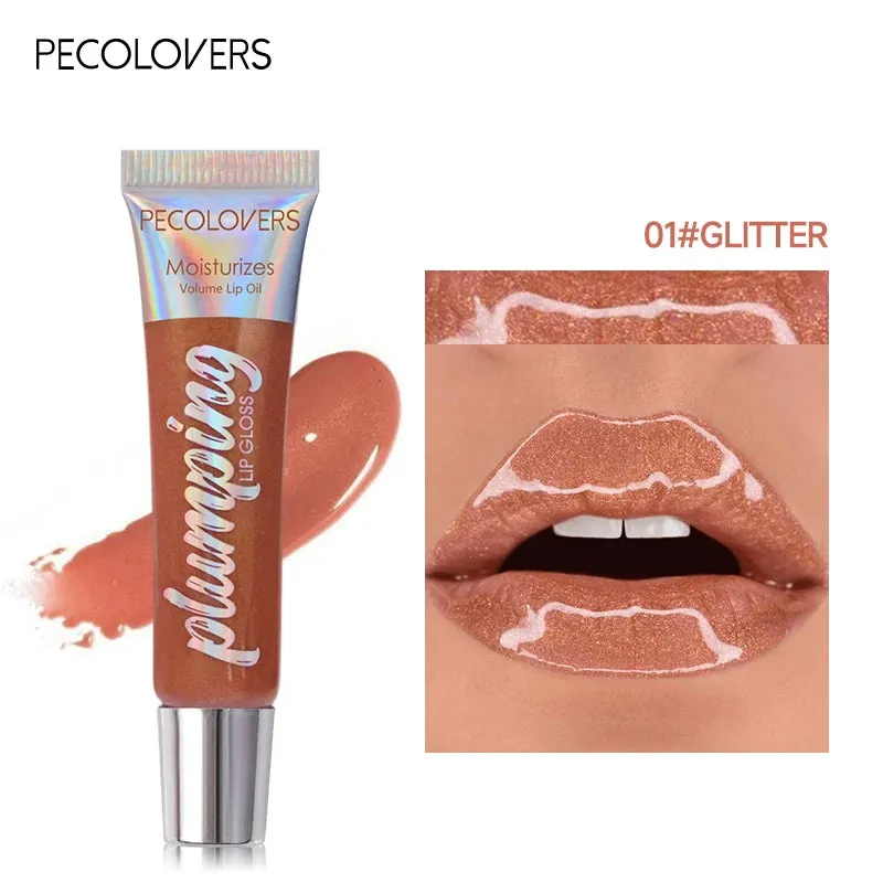 Instant Volumizing Lip Plumper Oil - Collagen Lip Gloss Moisturizer to Repair Lip with Extreme Volume Essence. Lips Enhancer Cosmetics