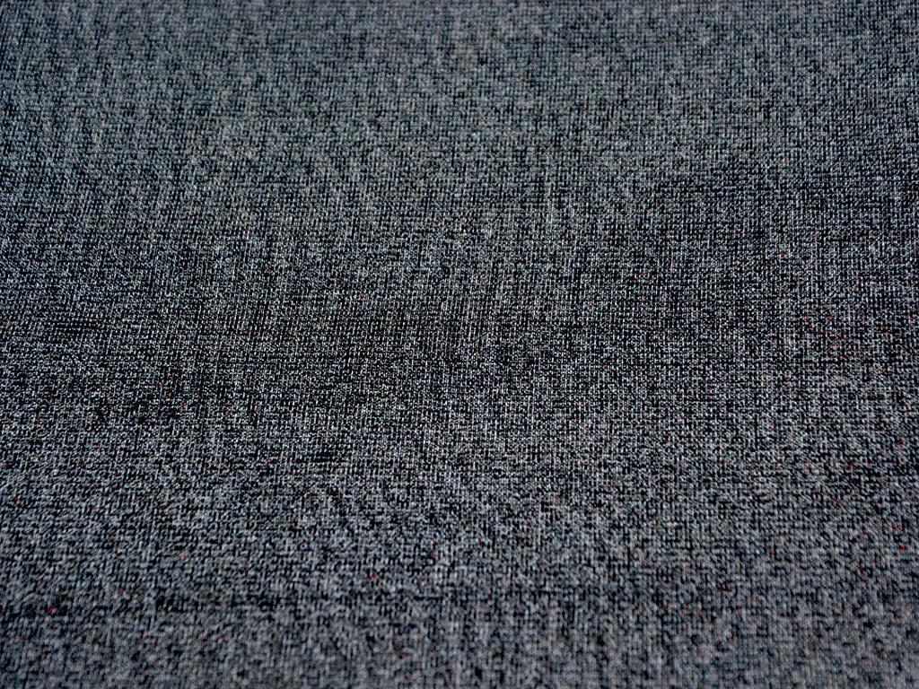 Jet Black & Silver Plain Metallic Shimmer Interlock Bonding Fabric