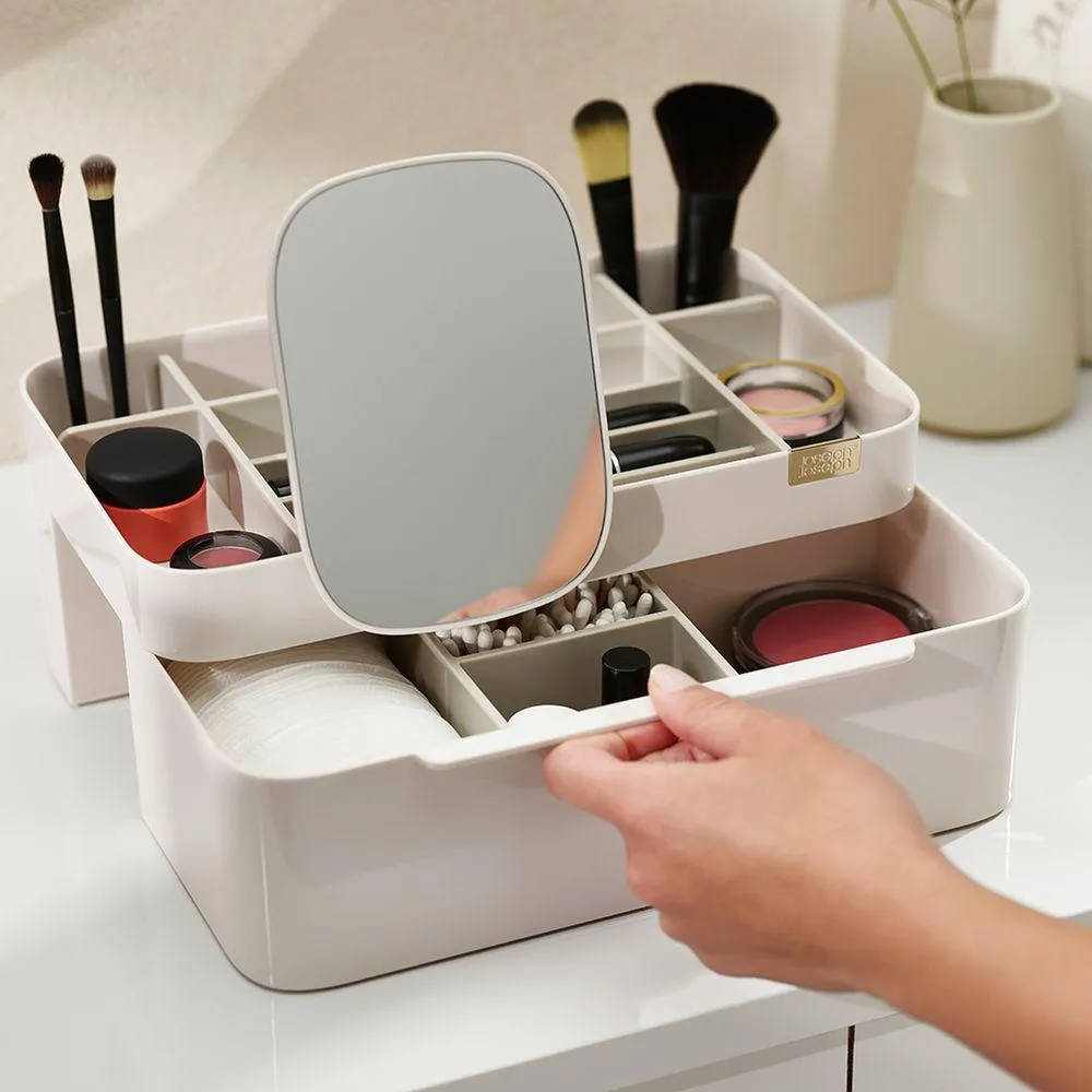 Joseph Joseph Viva Deluxe Makeup Organiser with Mirror