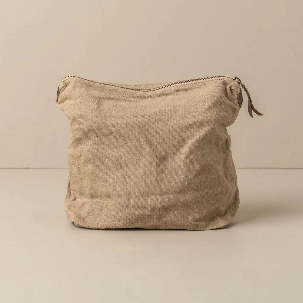 Journey Makeup Canvas Bag - Clay