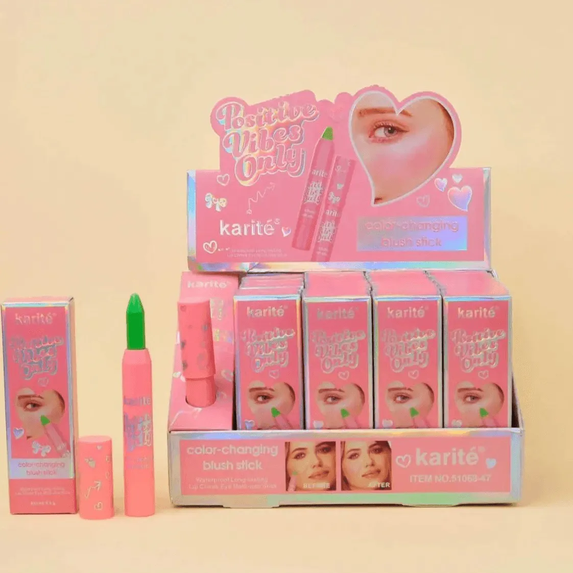 Karite Positive Vibes Only Color Changing Blush Stick - 3.5g (1Pcs)