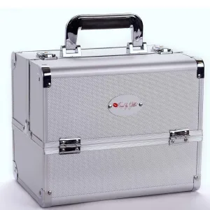 KBG Silver Makeup Case with Mirror DS1006M