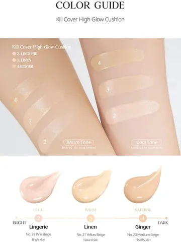 Kill Cover High Glow Cushion Set - 3 Shades