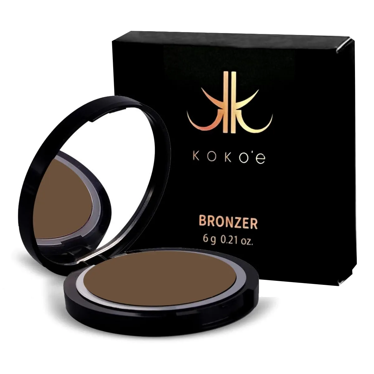 KOKOE Cosmetics Bronzer Powder Makeup - 0.21 Ounce (Deep Rich Brown)