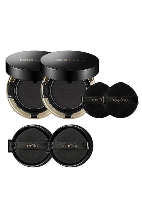 Lalachuu Hair Cushion (Dark Brown, Natural Black 15 G   Refill