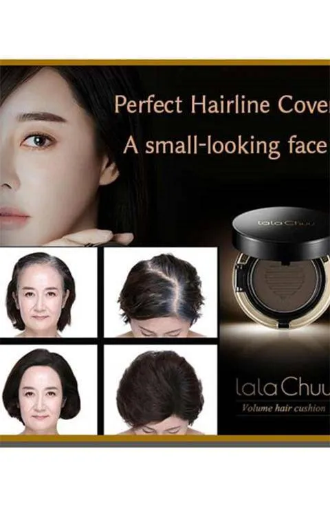 Lalachuu Hair Cushion (Dark Brown, Natural Black 15 G   Refill