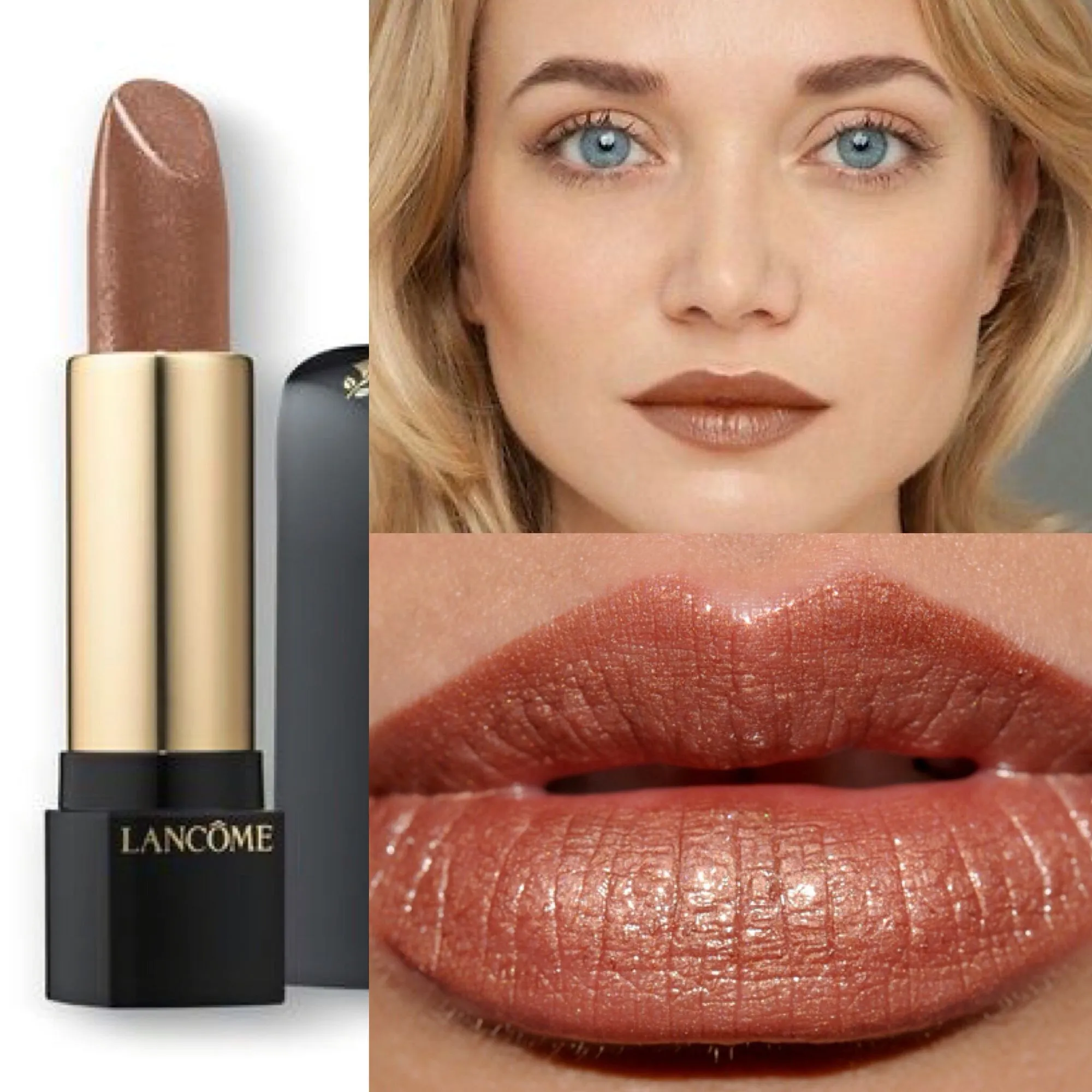 LANCOME L'ABSOLU ROUGE LIPSTICK LONG WEAR, HYDRATING, SHAPING LIPCOLOUR, AMANDE SUCREE, RETAILS $42 