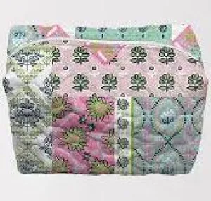 Laramie Green Patchwork Quilted Makeup Bags