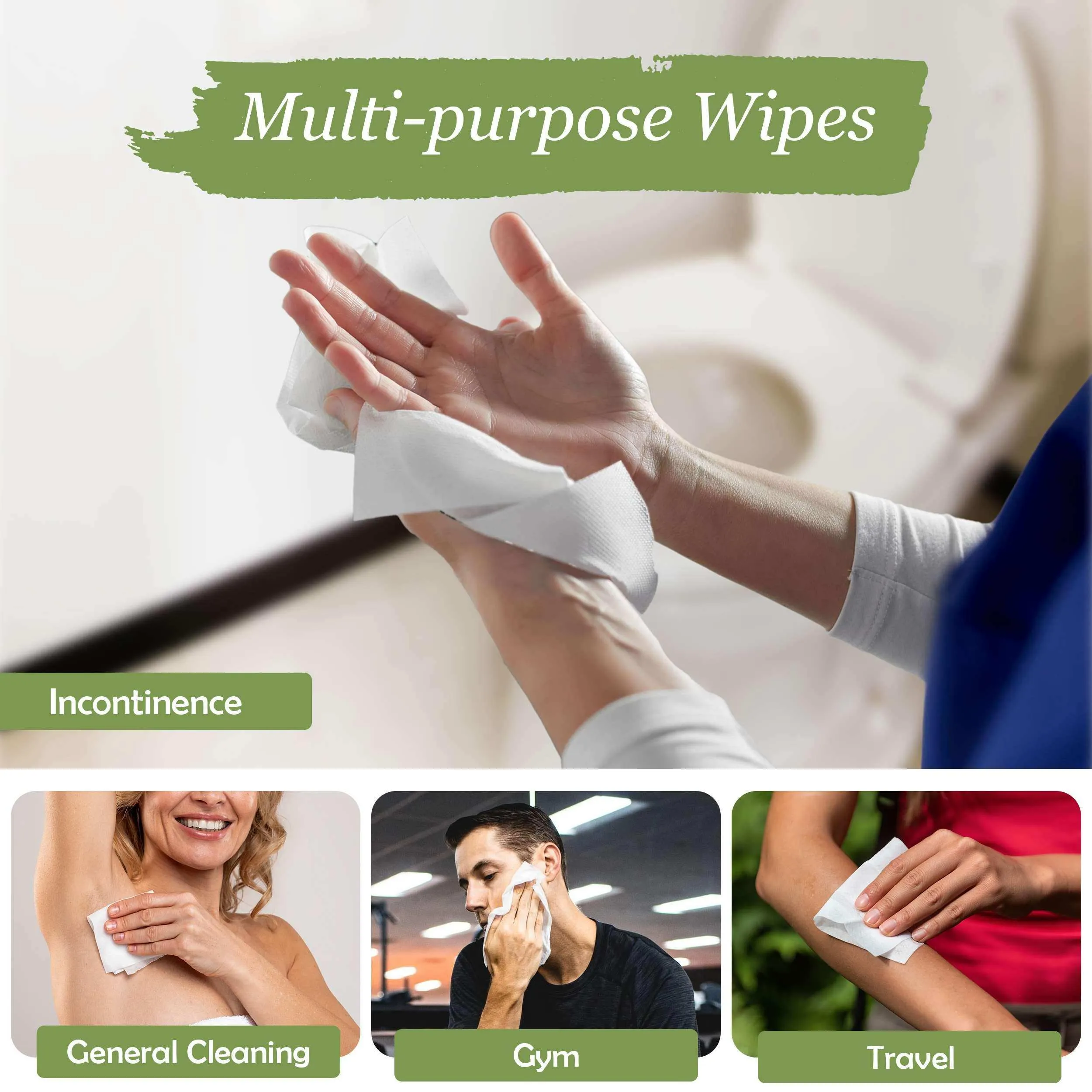 Large Full Body Wet Wipes for Adults