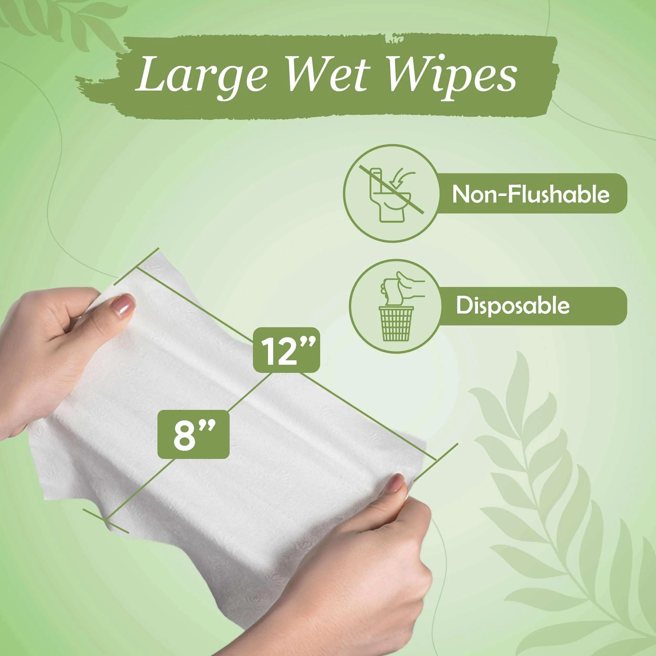 Large Full Body Wet Wipes for Adults