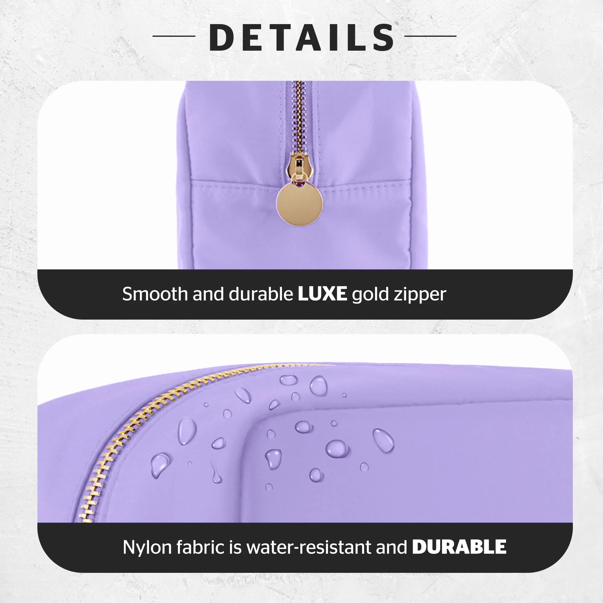 Large Makeup Bag Purple - Travel Toiletry Bag For Women