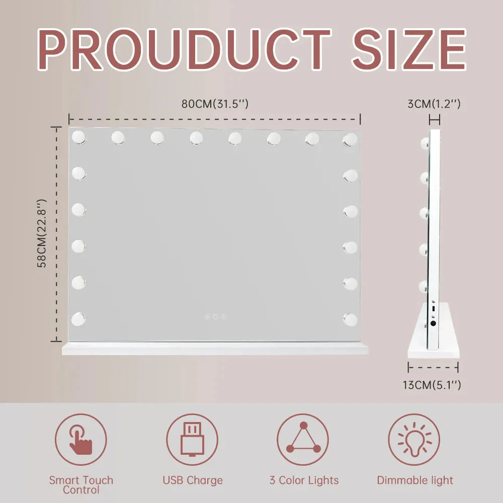 Large Vanity Mirror with 10X Magnifying