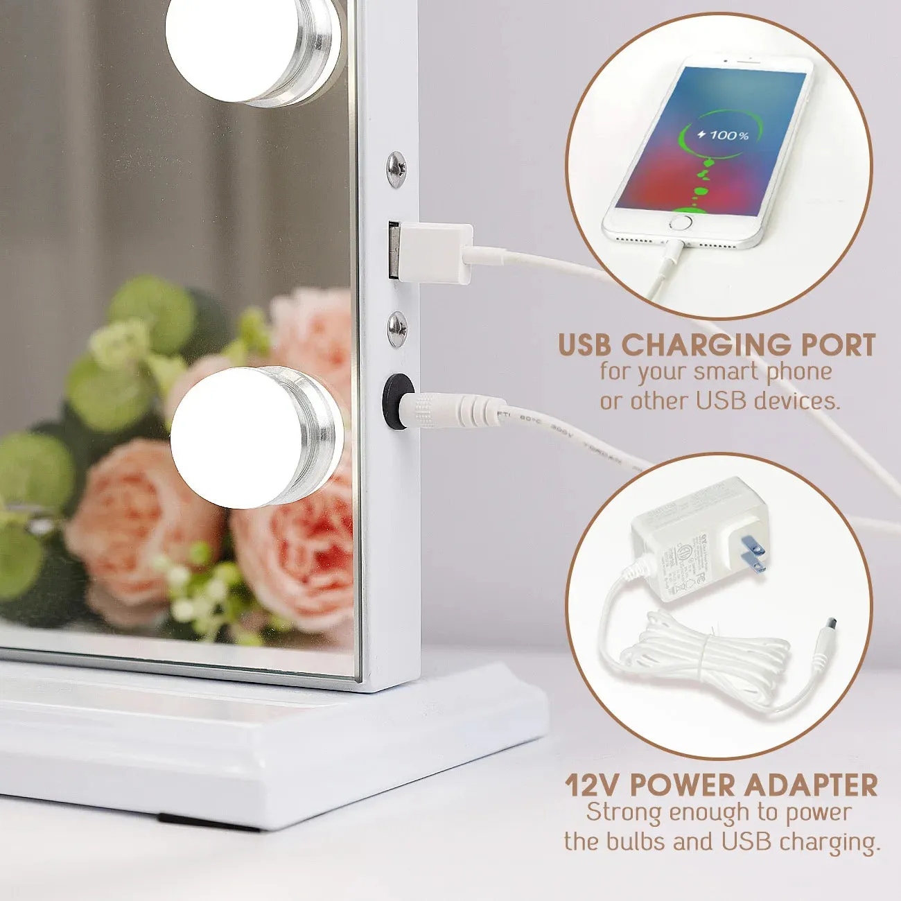 Large Vanity Mirror with 10X Magnifying