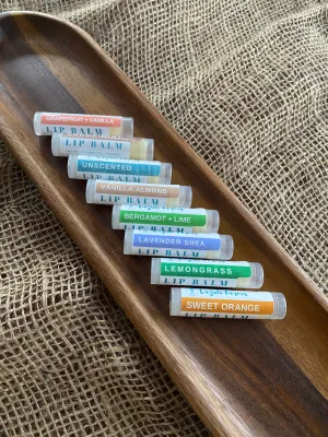 Lip Balm Gift Set - Set of 5 | Shea butter   Tallow   Beeswax | Natural Lip Moisturizer