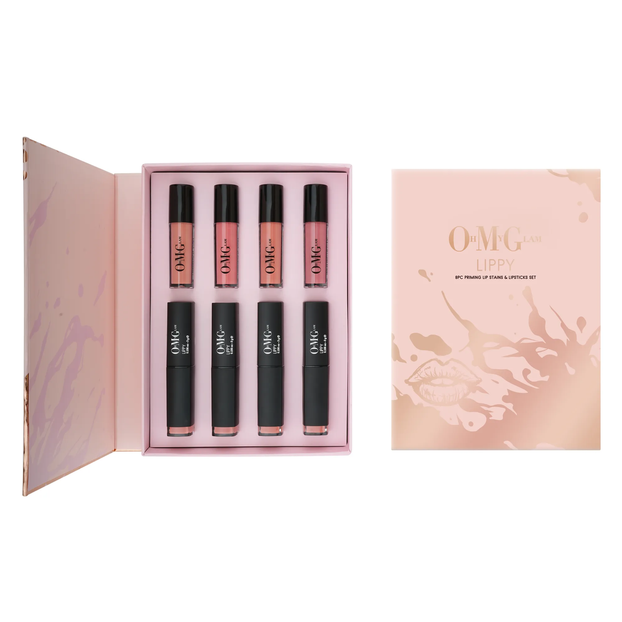 LIPPY Priming Lip Stains & Lipsticks Set