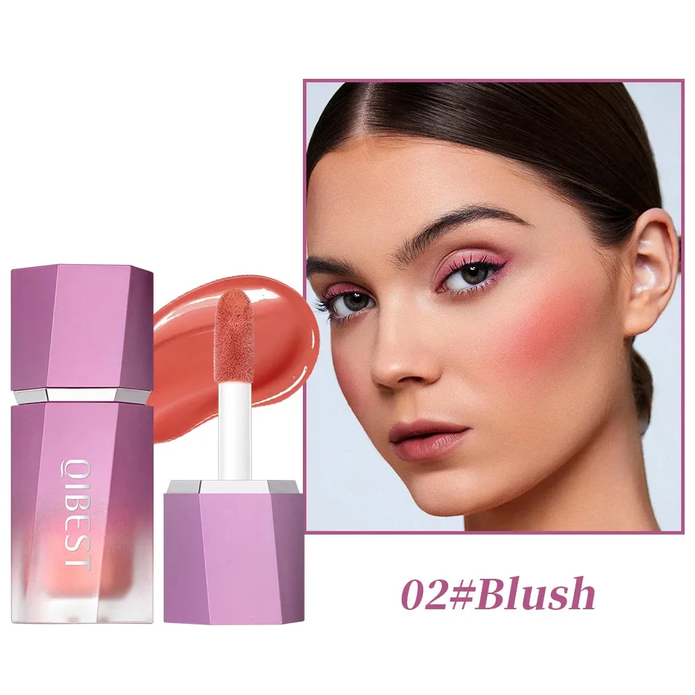 Liquid Blush Stick with Cushion: Natural Liquid Contouring for Face, Blusher Pigment, Long-lasting Cheek Tint, Cream Blush Makeup