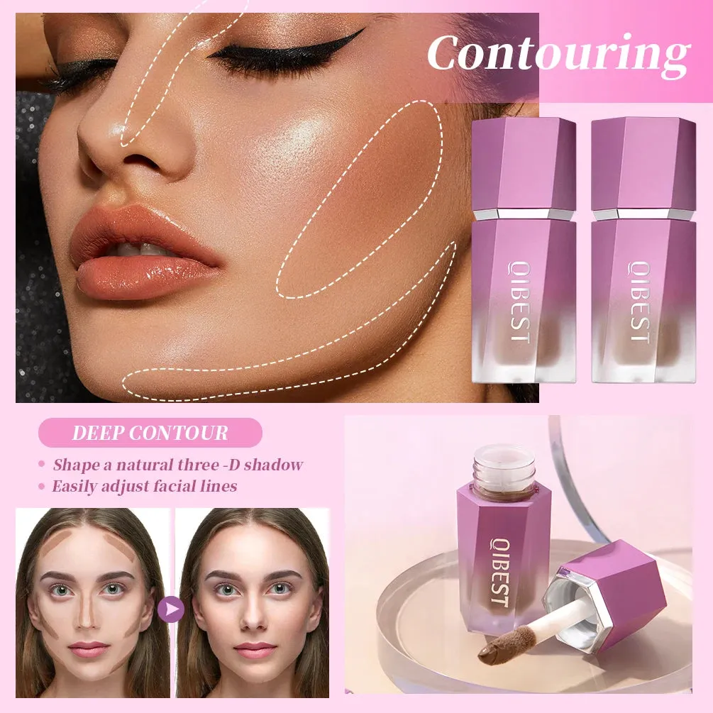 Liquid Blush Stick with Cushion: Natural Liquid Contouring for Face, Blusher Pigment, Long-lasting Cheek Tint, Cream Blush Makeup