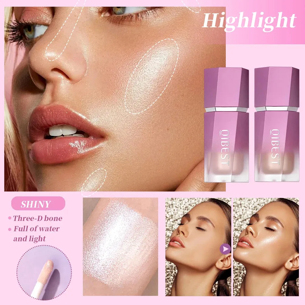 Liquid Blush Stick with Cushion: Natural Liquid Contouring for Face, Blusher Pigment, Long-lasting Cheek Tint, Cream Blush Makeup