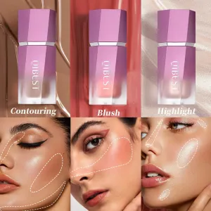 Liquid Blush Stick with Cushion: Natural Liquid Contouring for Face, Blusher Pigment, Long-lasting Cheek Tint, Cream Blush Makeup