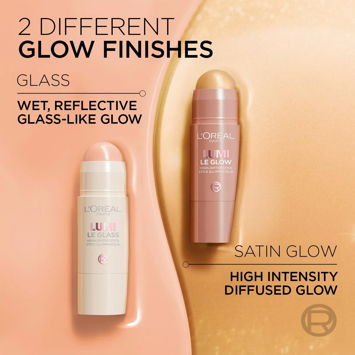 L'Oréal Paris Lumi Le Glow Highlighter Stick, Lightweight Multi-Use Glow, Buildable Shimmer, Illuminator, 635 Glowy Golden Couture, 6.5g