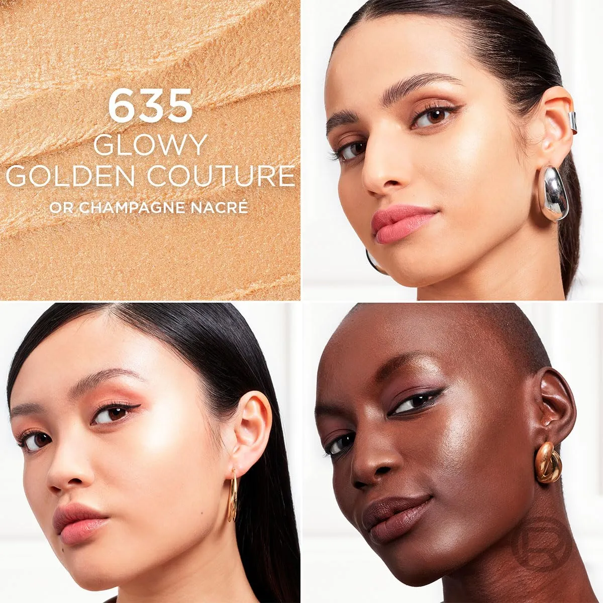 L'Oréal Paris Lumi Le Glow Highlighter Stick, Lightweight Multi-Use Glow, Buildable Shimmer, Illuminator, 635 Glowy Golden Couture, 6.5g