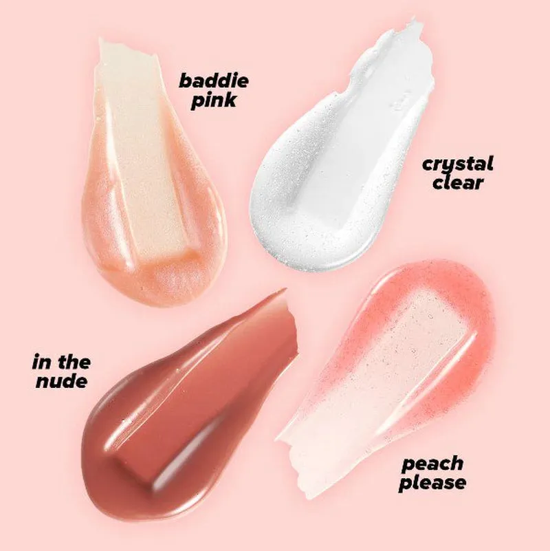 Lottie London Plumped AF, Sheer Plumping Lip Gloss, Peach Please, 0.14 fl oz