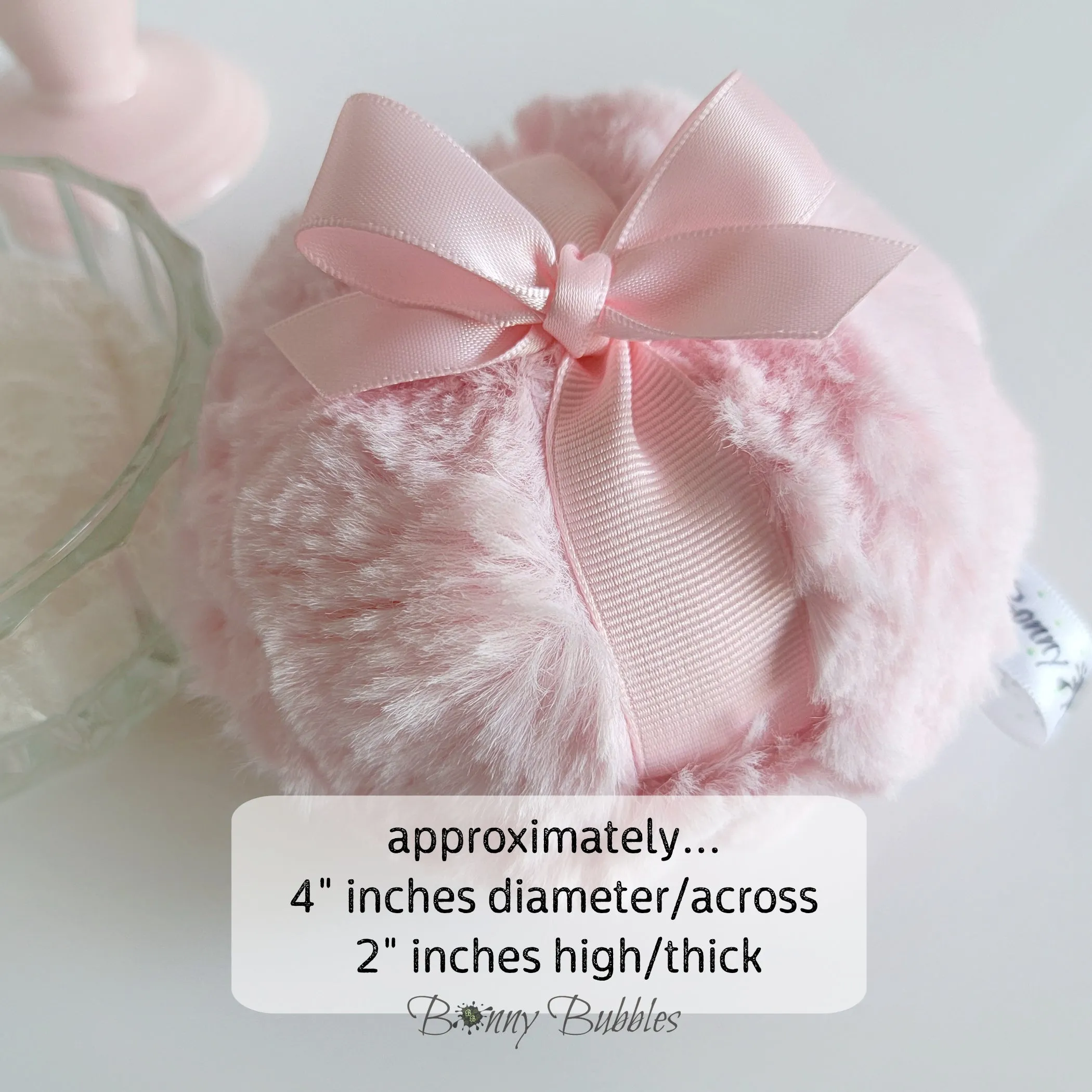 LT PINK Powder Puff - for dusting powder, 4 inch