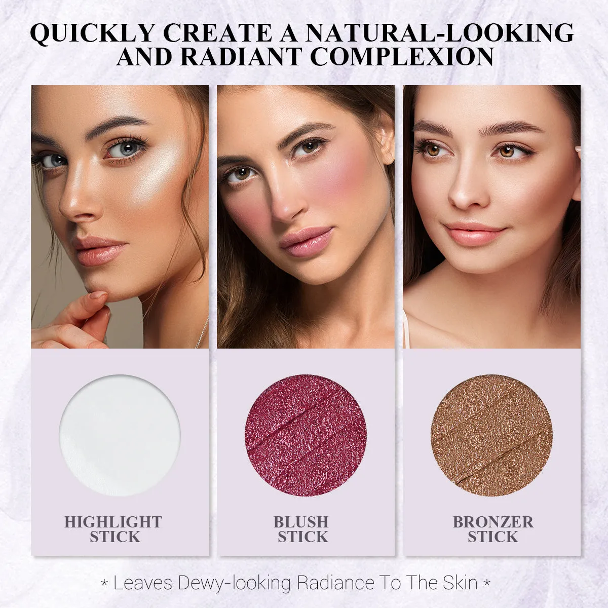 LUXAZA Multi Makeup Stick(4pcs) - Berry Set【US ONLY】
