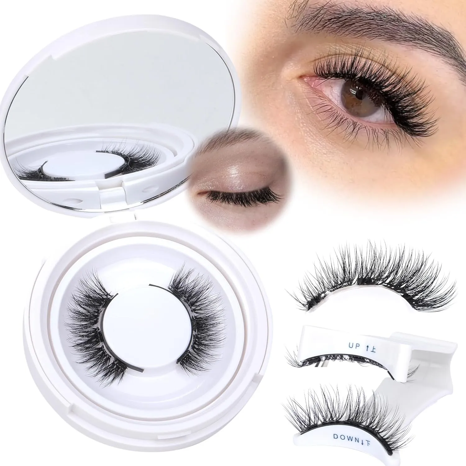 Magnetic Lashes with Applicator No Glue Magnetic False Eyelashes Kit  Wispy Reusable Eyelashes