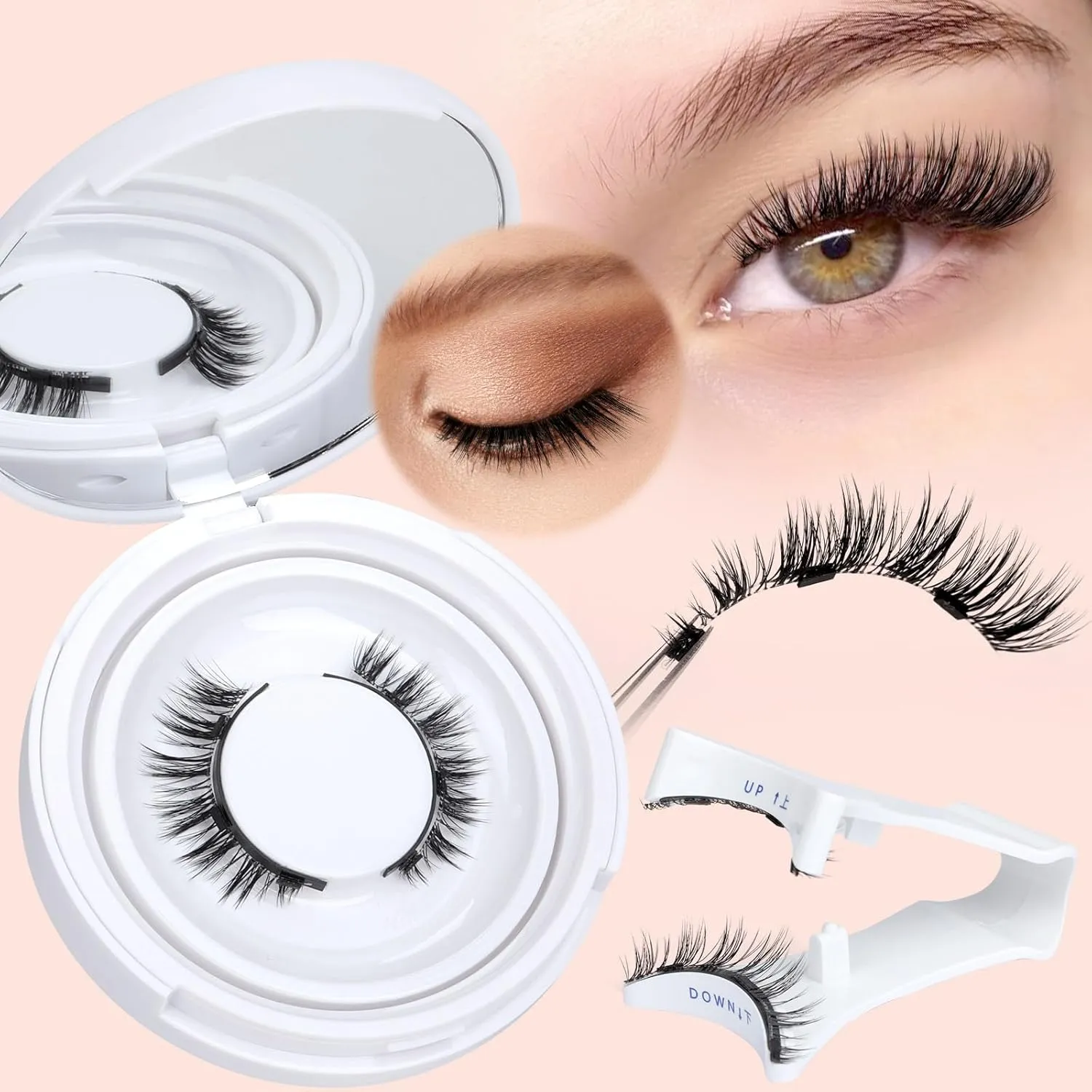 Magnetic Lashes with Applicator No Glue Magnetic False Eyelashes Kit  Wispy Reusable Eyelashes