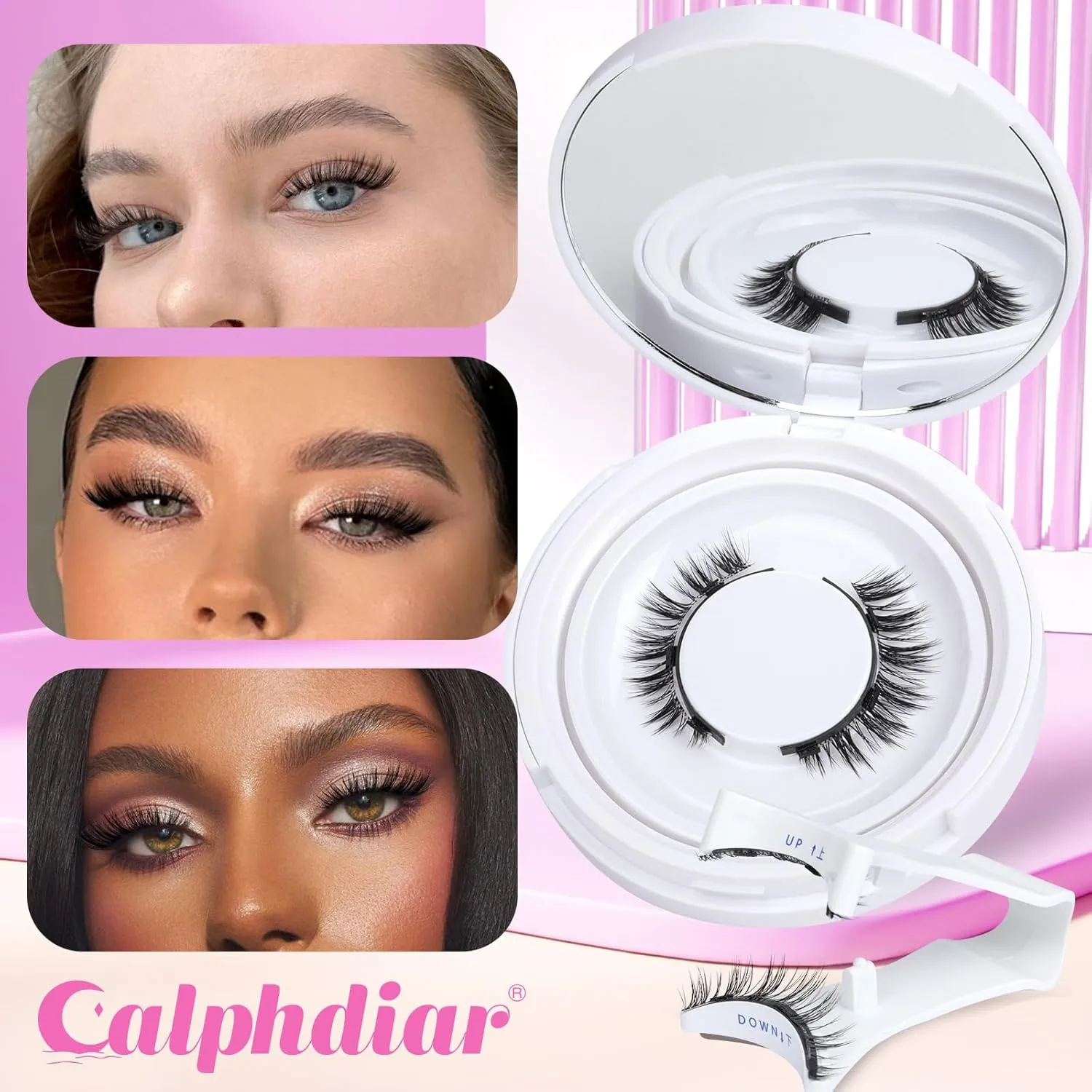 Magnetic Lashes with Applicator No Glue Magnetic False Eyelashes Kit  Wispy Reusable Eyelashes