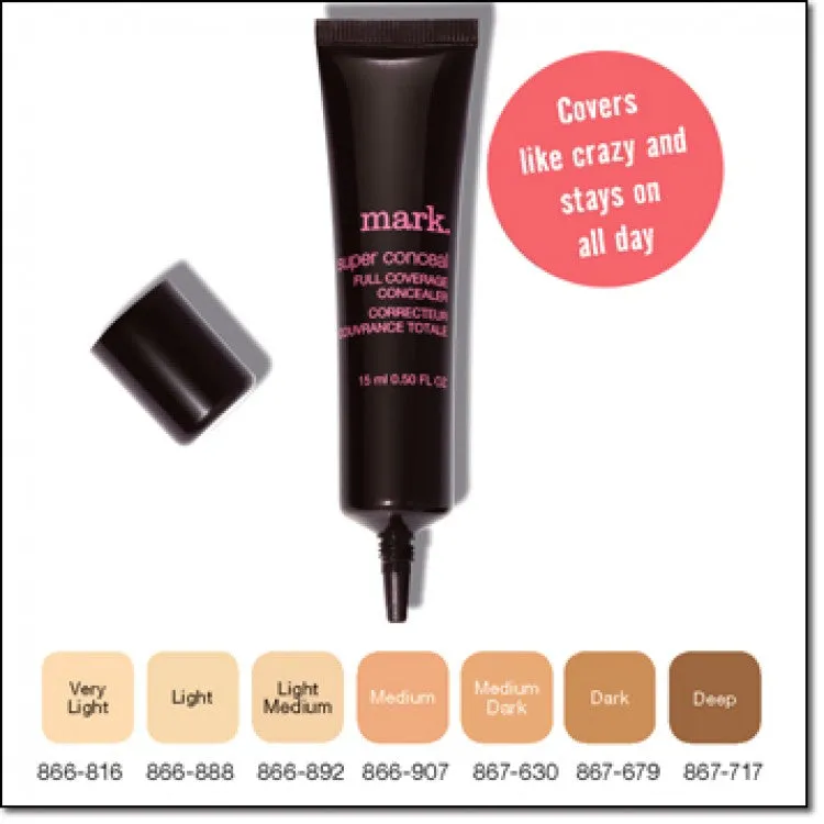 Mark. By Avon Super Conceal Full Coverage Concealer | Deep