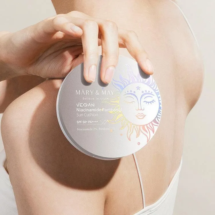 Mary&May Vegan Niacinamide Panthenol Sun Cushion SPF 50  PA     25g