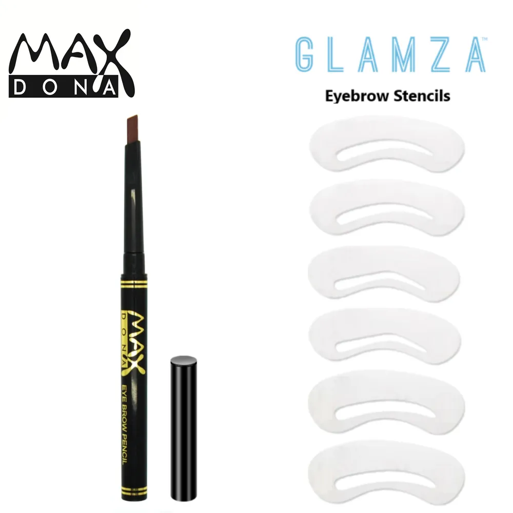 Maxdona Eyebrow Pens & 6 Eyebrow Stencils