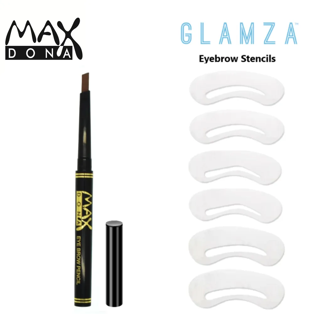 Maxdona Eyebrow Pens & 6 Eyebrow Stencils